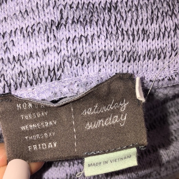 Anthropologie Saturday Sunday small heather lavender mock turtleneck swe… - Picture 4 of 8